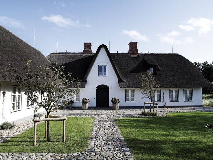 thatched houses denmark | White exterior houses, Danish house .