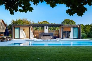 Luxurious Indoor And Outdoor Oasis: Pool House By ICRAVE - DigsDi