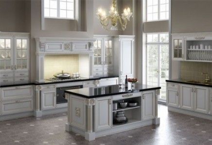 Classical Kitchen - Stylish decoration -classical interior .