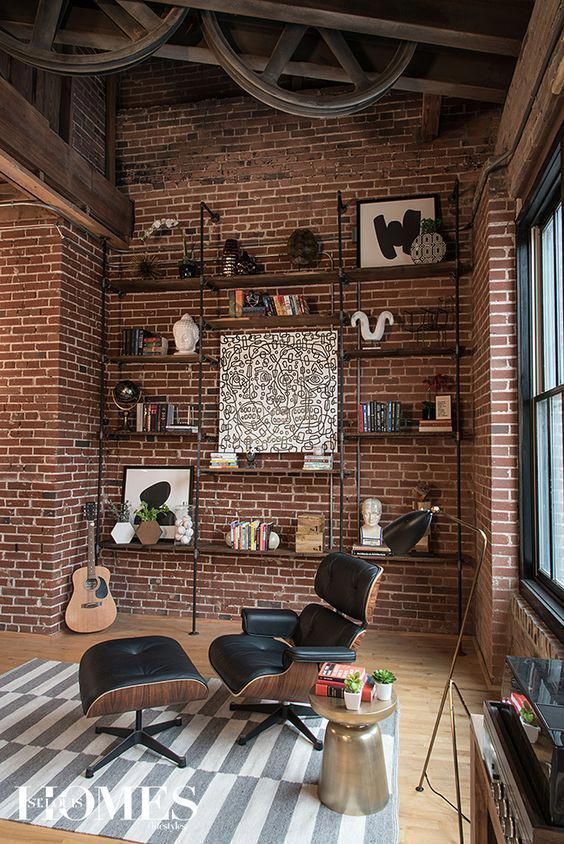 7 Natural ideas: Industrial Bookshelf Metal industrial living room .