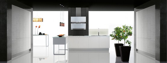 Matrix - Minimalist Kitchen for Narrow Areas by Gabanes - DigsDi