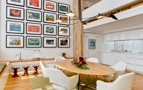 Mid-Century London Apartment With Creamy Oak Interiors - DigsDi