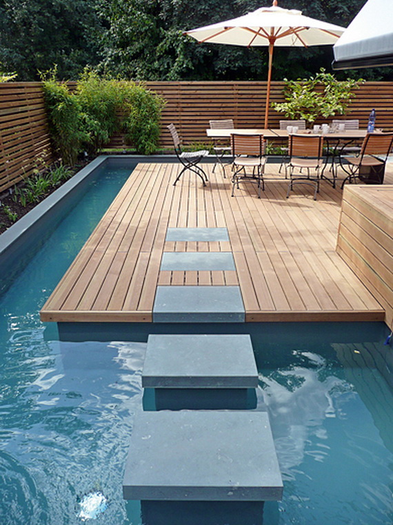Minimalist Swimming Pool Design for Small Terraced Hous