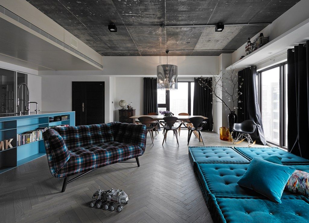 Taipei Home Merges Teal and Masculine Decor Elements | NONAGON .