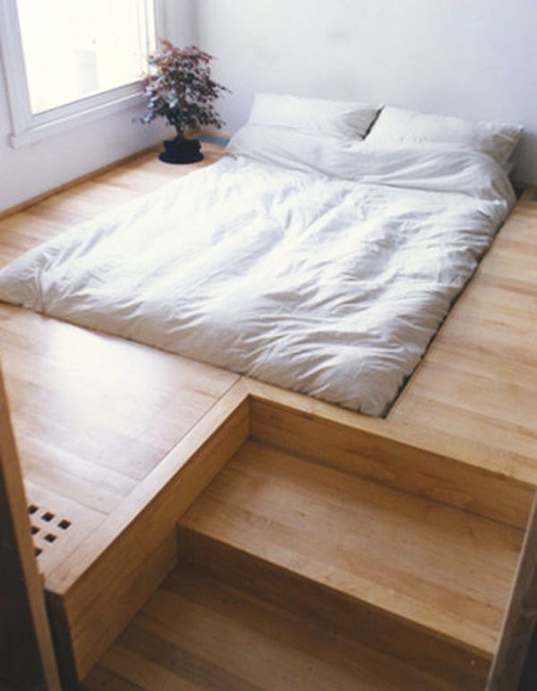 Sunken beds –a more unusual and modern alternative for the bedroom .