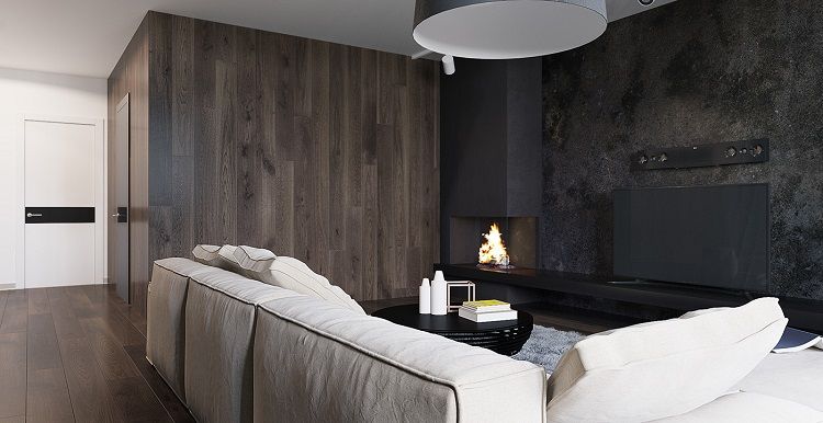 Minimalist Apartment Design by Decorating With Dark And Wooden .