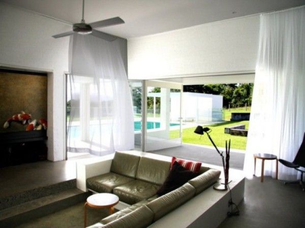 white sheer curtains | Minimalist home, Home decor, Home interior .