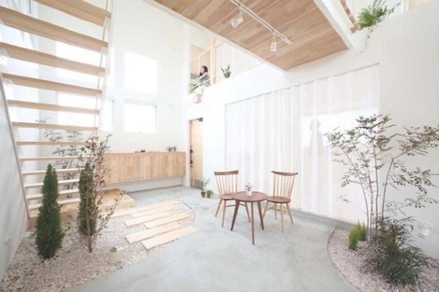 Minimalist House With Trees Planted Inside. What can live inside .