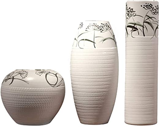 Amazon.com: Ceramic Vase White Ornaments Home Decorations Living .