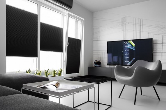 Minimalist Masculine Apartment Design With Neon Details And .
