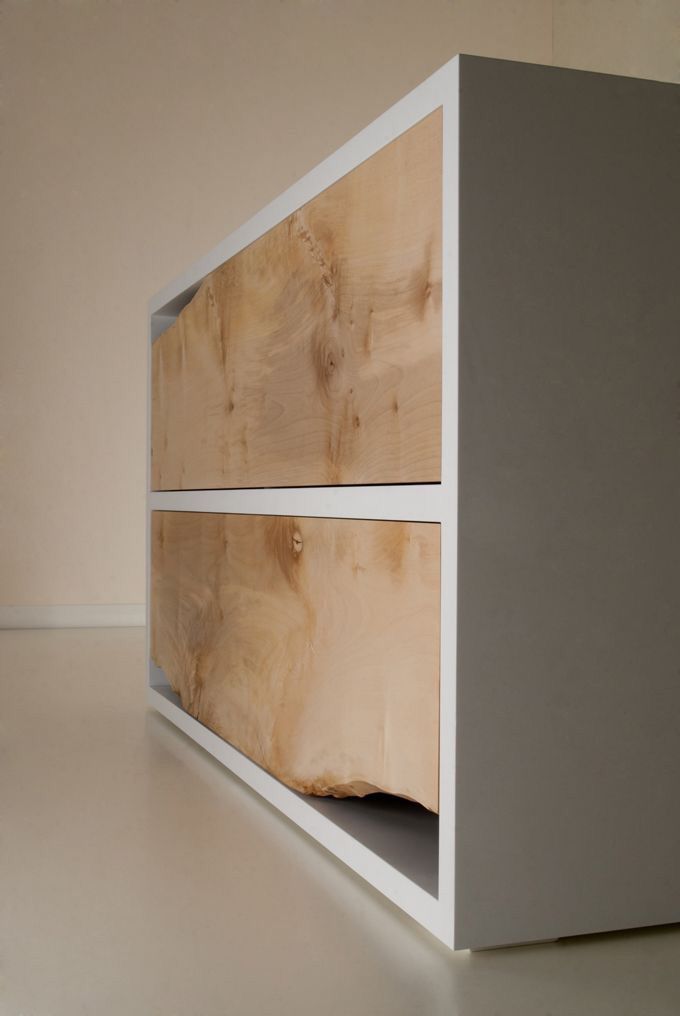 Concrete Press with Wood Plank Grain Doors | Furniture design .
