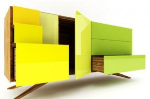 Minimalist Sideboard In Bright Colors Of Summer - DigsDi