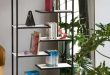 Minimalist Steel Bookcases with Corian or Bamboo Shelves by .
