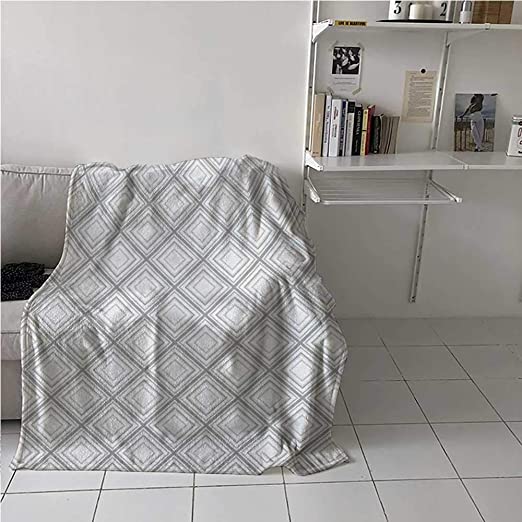 Amazon.com: painting-home Blanket Minimalist Repeating Diamond and .