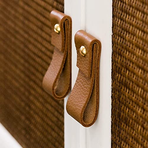 Amazon.com: KEYAIIRA - Leather and Brass Drawer Pull - minimal .