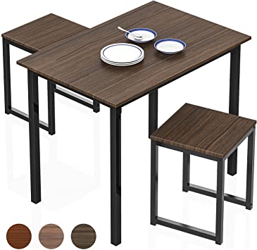 Amazon.com - HOMURY Modern Wood 3 Piece Dining Set Studio .