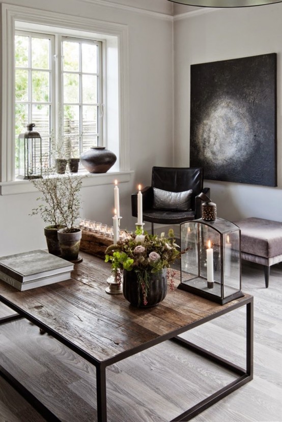 Modern And Industrial Danish Home With Dramatic Touches