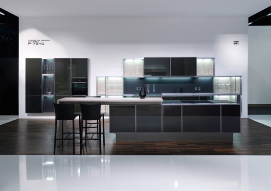 Modern and Mannish Kitchen With Carbon Doors | Bucket Teeth .