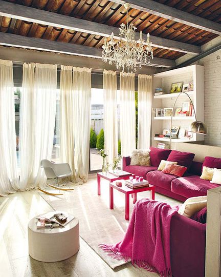 Industrial Loft — in Pink! | Family living rooms, Home, Home and .