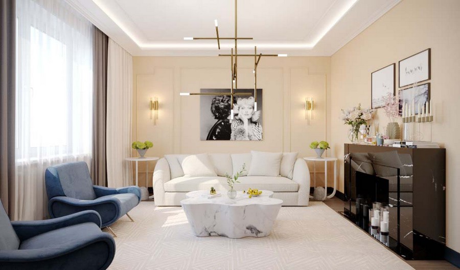 Stylish Image-Maker's Apartment Furnished with Eichholtz Pieces .