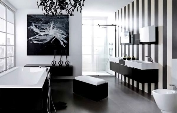 White Bathroom Inspiration Designs | Black and White Bathroom Desig