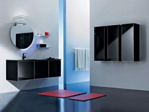 Onyx Black Bathroom Furniture by Stem