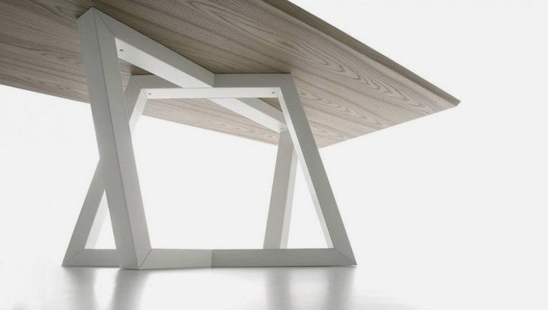Modern Dining Table with Trapezoidal Legs – Dedalo - The Great .