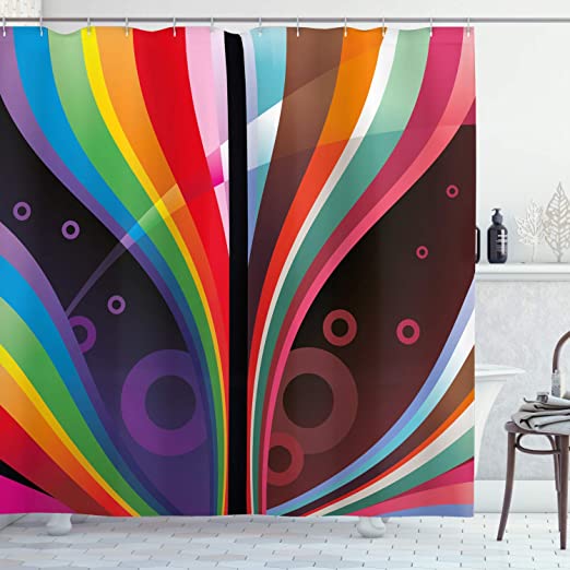 Amazon.com: Ambesonne Modern Shower Curtain, Retro Pop Art .