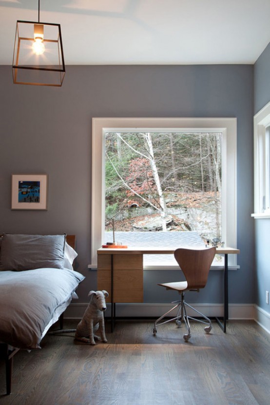 Modern House With A Rustic Cedar Exterior And Calm Interior - DigsDi
