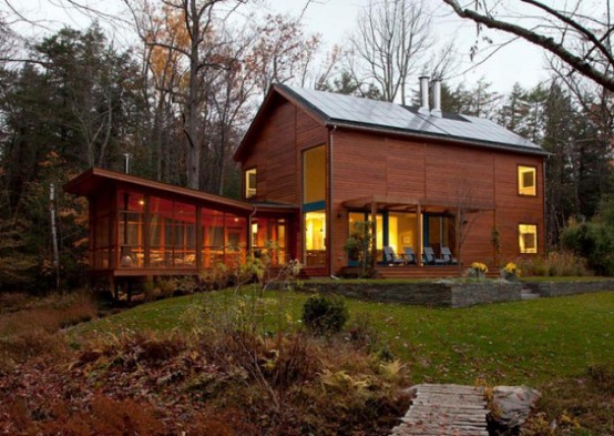 Modern House With A Rustic Cedar Exterior And Calm Interior - DigsDi