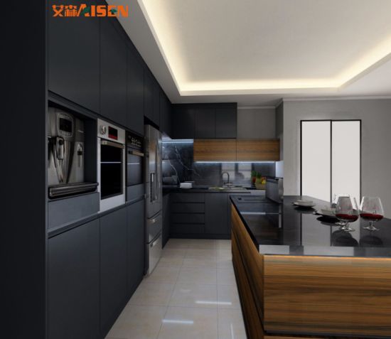 China Kitchen Furniture Modern Design Gray Color Mixed Wooden .