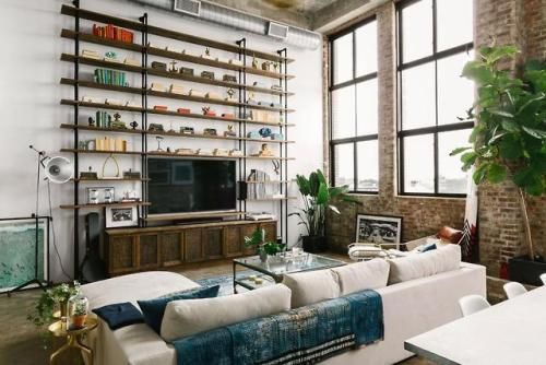 Modern Industrial Loft in Brooklyn via reddit | Loft interiors .