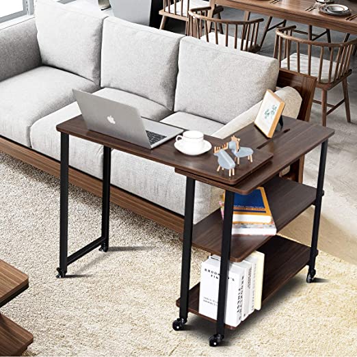 Amazon.com: Tangkula 360° Free Rotating Sofa Side Table, Mobile .