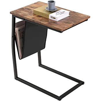 Amazon.com: BONZY HOME Industrial Side Table with Side Pocket .