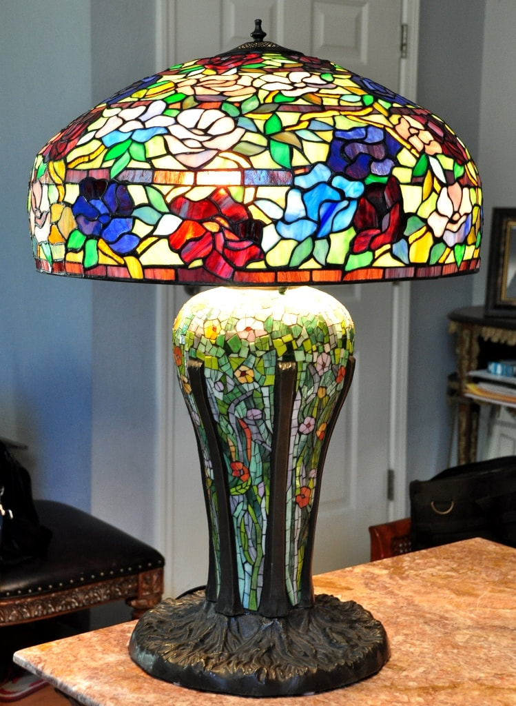 Tiffany style lamps, figural lamps, floor lamps, table lamps .