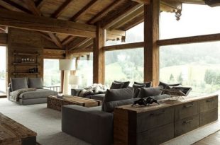 35 Natural Chalet Living Room Designs - DigsDi