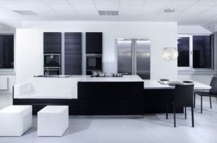 New Modern Black and White Kitchen Designs from KitcheConcept .
