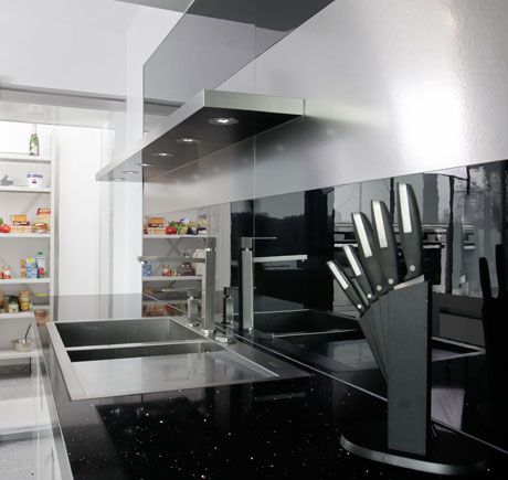 New Modern Black and White Kitchen Designs from KitcheConcept .