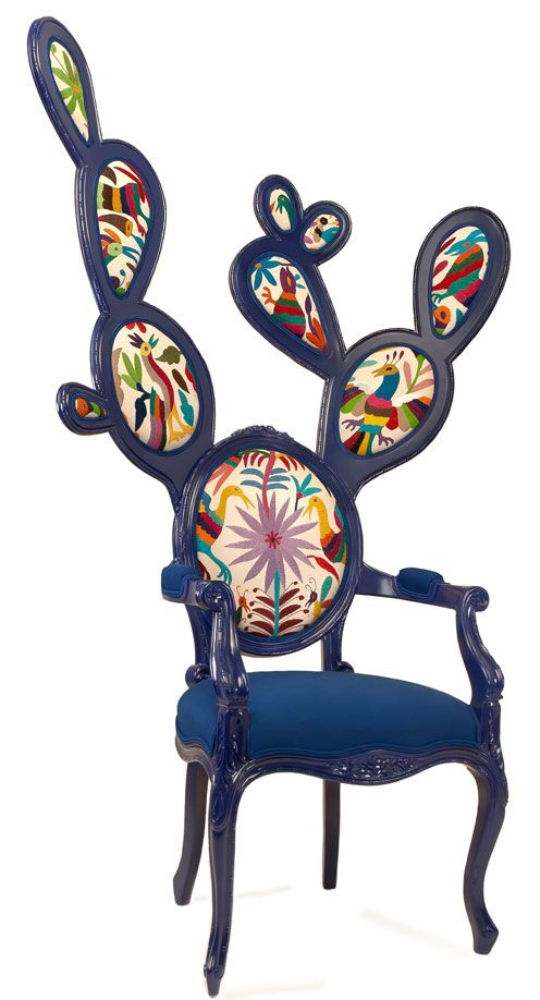 blue cactus chair | Whimsical furniture, Funky furniture, Western .
