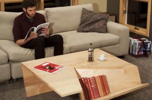 Not Ordinary Shaped Coffee Table With Book Storage - Decor Repo