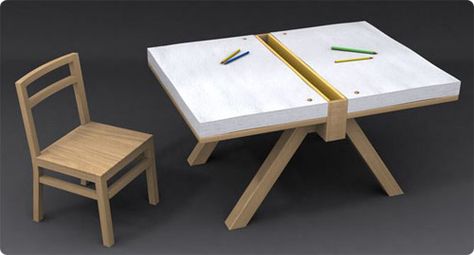 Cuscino & Foglio: The Ultimate Kids Art Table & Chair by .