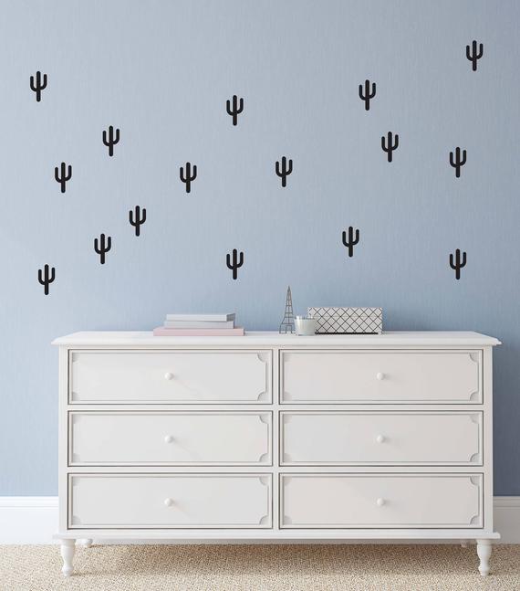 Cactus shape wall decals vinyl wall decal stickers 54 per | Et