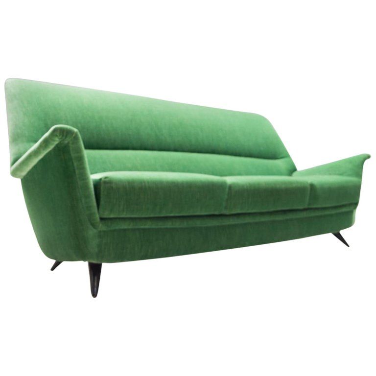 Vintage Italian Green 3-Seat Sofa, 1950s | Sofa, Modern sofa, Sofa s