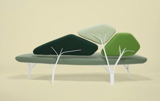 Original Pine Trees Inspired Sofa by Noe Duchaufour