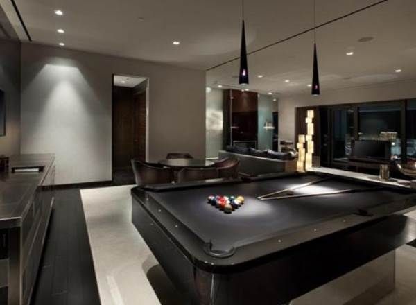 Outstanding Billiard Room Design #contemporarydesign #billiards .