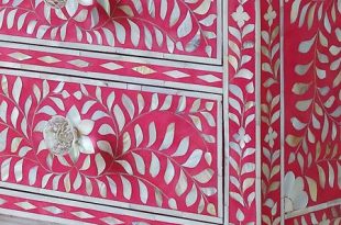 Pink and Mother of Pearl Inlay Console Table Which Is Perfect for .