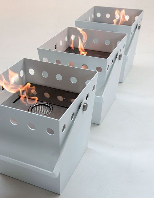 Falper Fireplaces and Planters | Portable fireplace, Design milk .
