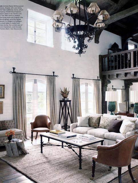 Elle Decor. Reese Witherspoons Ojai California dreamy hideaway .
