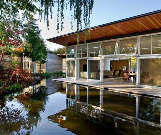 Remodeled House With Large Manmade Pond Near It | Architecture .