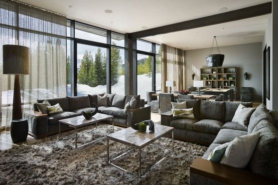 Remote Mountain Chalet With Luxury Inside And Outside | Interior .